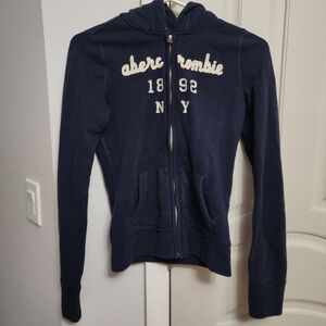 Abercrombie Kids Dark Navy Blue Zip Hoodie